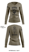 360 CA BDE (Airborne) 20343641 Women's Long Sleeve V-neck Shirt - 22
