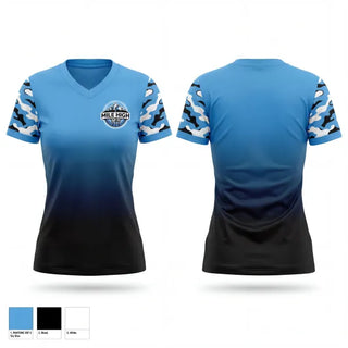 Womens Short Sleeve Vneck Shirt, MILE HIGH 12:11, Men's Basketball, Teamtime, Team time, sublimation, custom sports apparel, team uniforms, spirit wear, spiritwear, sports uniforms, custom shirts, team store, custom team store, fundraiser sports, apparel fundraiser