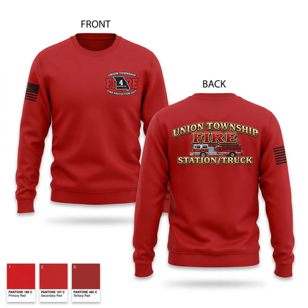 Crew Neck Sweatshirt, UNION TOWNSHIP FIRE PROTECTION DISTRICT, Fire Department, Teamtime, Team time, sublimation, custom sports apparel, team uniforms, spirit wear, spiritwear, sports uniforms, custom shirts, team store, custom team store, fundraiser sports, apparel fundraiser