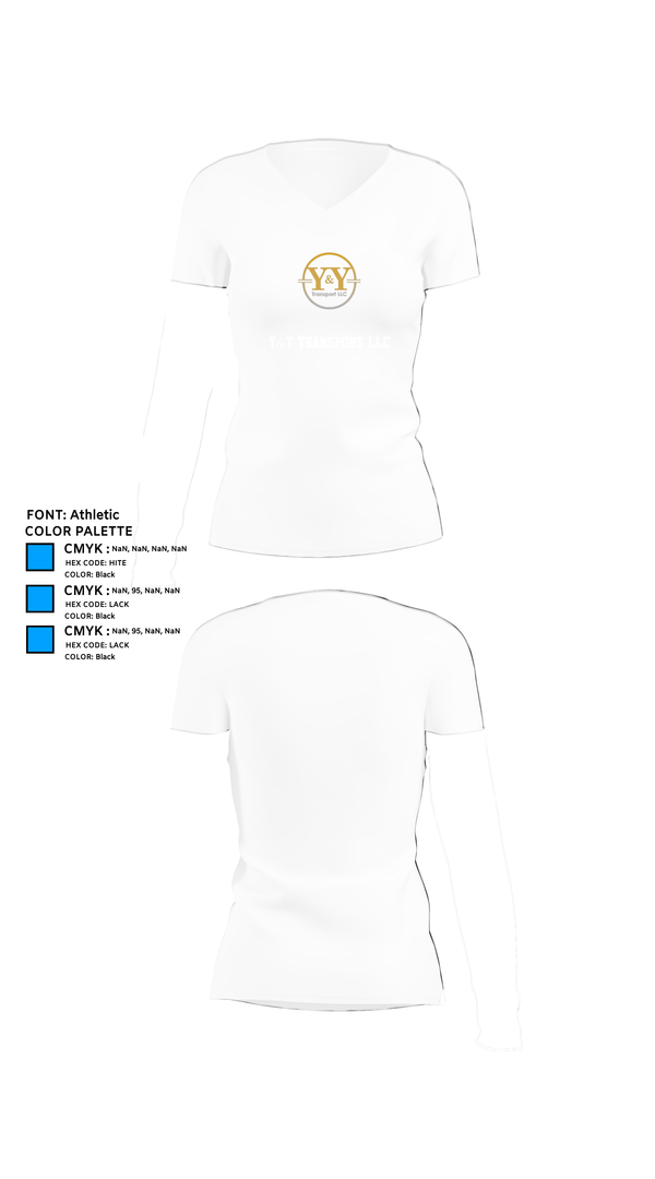 Womens Short Sleeve Vneck Shirt, Y&T Transport LLC, Golf, Teamtime, Team time, sublimation, custom sports apparel, team uniforms, spirit wear, spiritwear, sports uniforms, custom shirts, team store, custom team store, fundraiser sports, apparel fundraiser