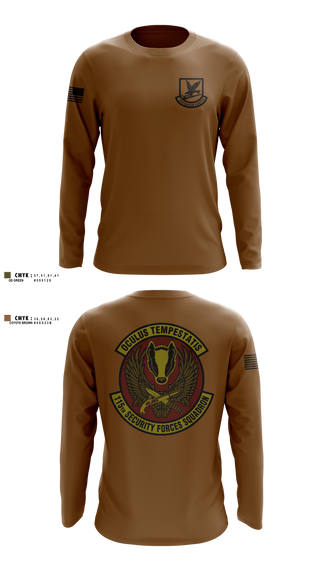 Long Sleeve Performance Shirt, 115th Security Forces Squadron, Air Force, Teamtime, Team time, sublimation, custom sports apparel, team uniforms, spirit wear, spiritwear, sports uniforms, custom shirts, team store, custom team store, fundraiser sports, apparel fundraiser