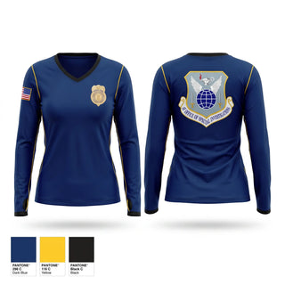 Womens Long Sleeve Vneck Shirt, OSI DET 812, Police, Teamtime, Team time, sublimation, custom sports apparel, team uniforms, spirit wear, spiritwear, sports uniforms, custom shirts, team store, custom team store, fundraiser sports, apparel fundraiser