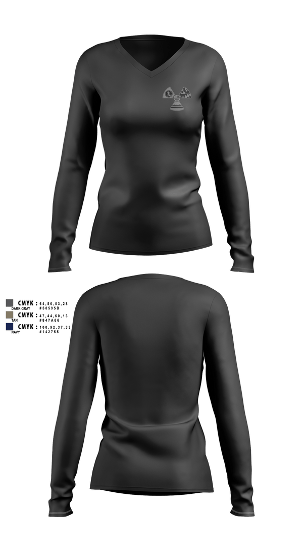 Womens Long Sleeve Vneck Shirt, NCR STC, Police, Teamtime, Team time, sublimation, custom sports apparel, team uniforms, spirit wear, spiritwear, sports uniforms, custom shirts, team store, custom team store, fundraiser sports, apparel fundraiser
