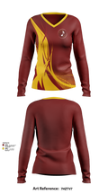 South Stokes Saura Band 30412407 Women's Long Sleeve V-neck Shirt - 51