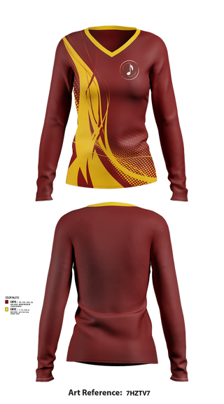 Womens Long Sleeve Vneck Shirt, South Stokes Saura Band, Spirit Store, Teamtime, Team time, sublimation, custom sports apparel, team uniforms, spirit wear, spiritwear, sports uniforms, custom shirts, team store, custom team store, fundraiser sports, apparel fundraiser