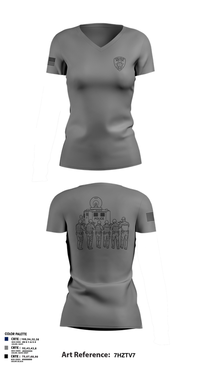 Team 3 37377500 Women's Short Sleeve V-neck Shirt - 2