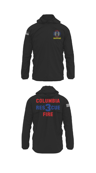Windbreaker, Columbia Fire Department RESCUE3, Fire Department, Teamtime, Team time, sublimation, custom sports apparel, team uniforms, spirit wear, spiritwear, sports uniforms, custom shirts, team store, custom team store, fundraiser sports, apparel fundraiser