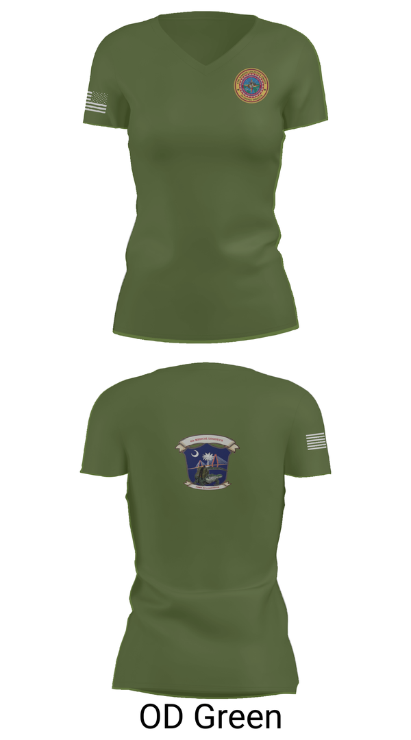 Womens Short Sleeve Vneck Shirt, 4th Medical Logistics, Marines, Teamtime, Team time, sublimation, custom sports apparel, team uniforms, spirit wear, spiritwear, sports uniforms, custom shirts, team store, custom team store, fundraiser sports, apparel fundraiser