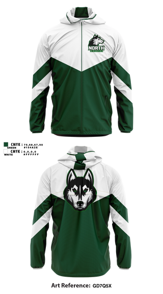 Windbreaker, North Huskies, Track & Field, Teamtime, Team time, sublimation, custom sports apparel, team uniforms, spirit wear, spiritwear, sports uniforms, custom shirts, team store, custom team store, fundraiser sports, apparel fundraiser
