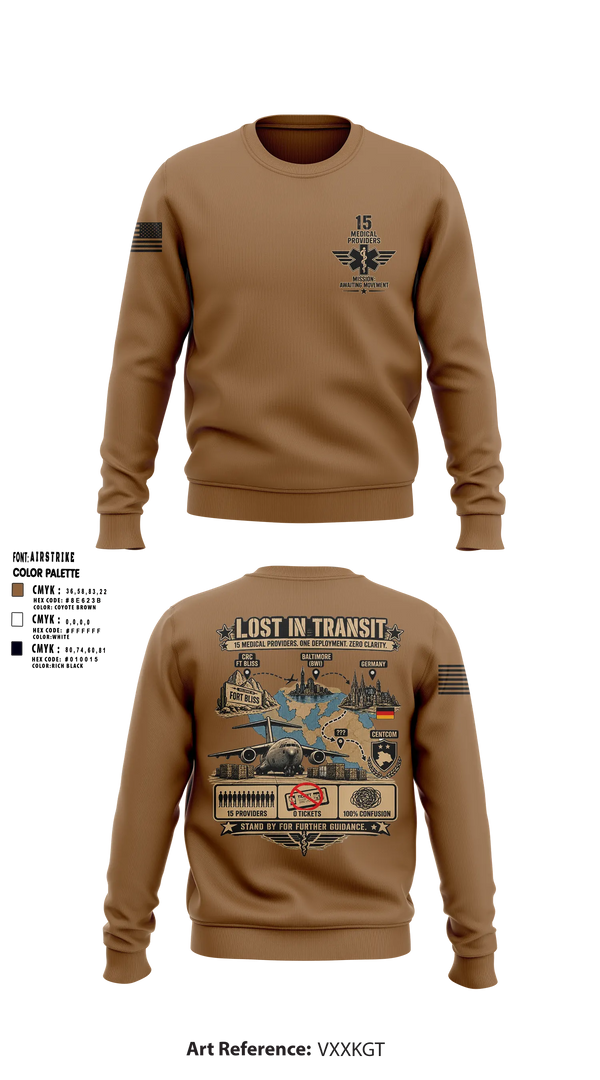 Crew Neck Sweatshirt, Medical Misfits 2026, Army, Teamtime, Team time, sublimation, custom sports apparel, team uniforms, spirit wear, spiritwear, sports uniforms, custom shirts, team store, custom team store, fundraiser sports, apparel fundraiser