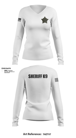 Womens Long Sleeve Vneck Shirt, HCSO 2025, Police, Teamtime, Team time, sublimation, custom sports apparel, team uniforms, spirit wear, spiritwear, sports uniforms, custom shirts, team store, custom team store, fundraiser sports, apparel fundraiser