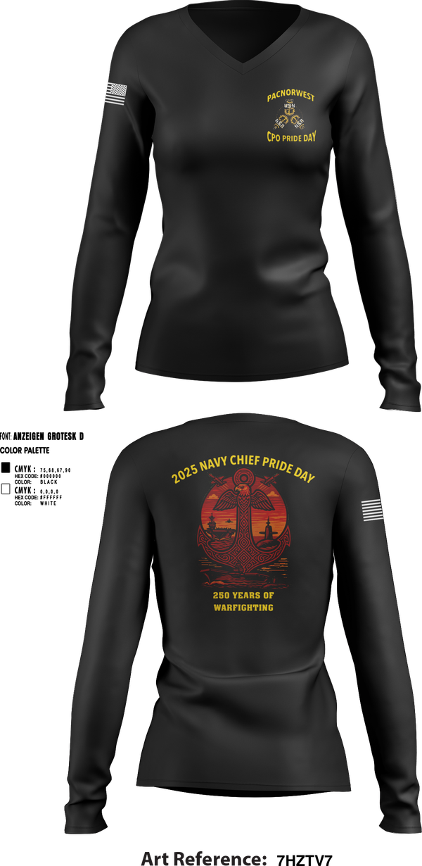 Womens Long Sleeve Vneck Shirt, PNW CHIEFS, , Teamtime, Team time, sublimation, custom sports apparel, team uniforms, spirit wear, spiritwear, sports uniforms, custom shirts, team store, custom team store, fundraiser sports, apparel fundraiser