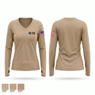 Womens Long Sleeve Vneck Shirt, 48 FIS, Air Force, Teamtime, Team time, sublimation, custom sports apparel, team uniforms, spirit wear, spiritwear, sports uniforms, custom shirts, team store, custom team store, fundraiser sports, apparel fundraiser