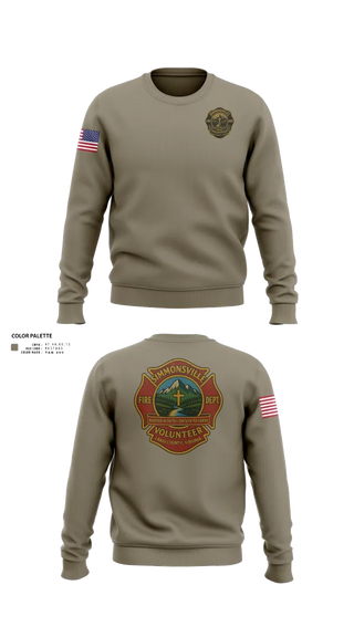 Crew Neck Sweatshirt, Simmonsville VFD, , Teamtime, Team time, sublimation, custom sports apparel, team uniforms, spirit wear, spiritwear, sports uniforms, custom shirts, team store, custom team store, fundraiser sports, apparel fundraiser