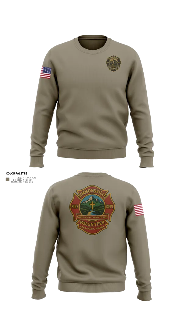 Crew Neck Sweatshirt, Simmonsville VFD, , Teamtime, Team time, sublimation, custom sports apparel, team uniforms, spirit wear, spiritwear, sports uniforms, custom shirts, team store, custom team store, fundraiser sports, apparel fundraiser