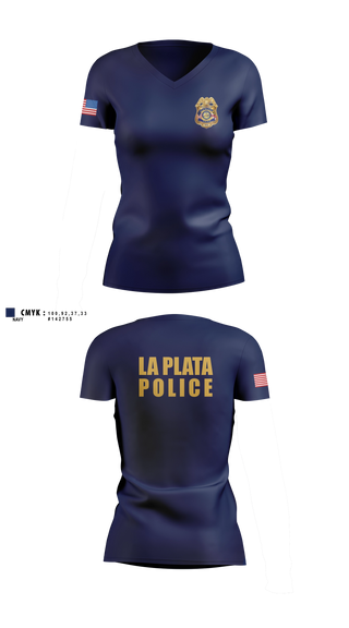 Womens Short Sleeve Vneck Shirt, La Plata Police Department, Police, Teamtime, Team time, sublimation, custom sports apparel, team uniforms, spirit wear, spiritwear, sports uniforms, custom shirts, team store, custom team store, fundraiser sports, apparel fundraiser