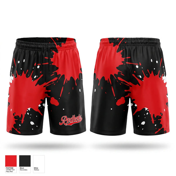 Athletic Shorts With Pockets, Redhots, Baseball, Teamtime, Team time, sublimation, custom sports apparel, team uniforms, spirit wear, spiritwear, sports uniforms, custom shirts, team store, custom team store, fundraiser sports, apparel fundraiser