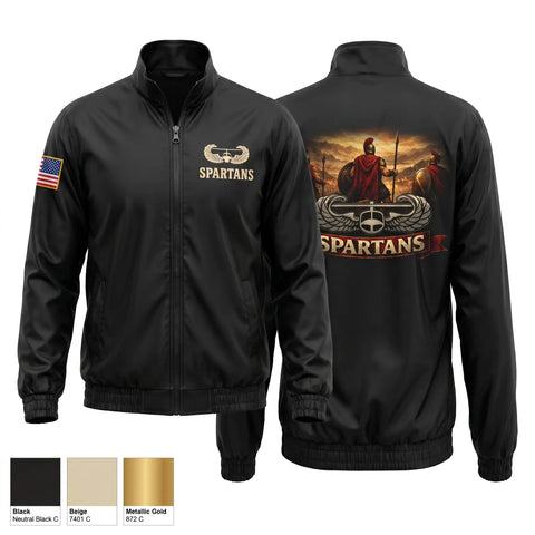 Windbreaker, 2nd Platoon Charlie Company 129 “Spartans”, Army, Teamtime, Team time, sublimation, custom sports apparel, team uniforms, spirit wear, spiritwear, sports uniforms, custom shirts, team store, custom team store, fundraiser sports, apparel fundraiser