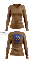 100th Training Division Women's Long Sleeve V-neck Shirt - 22