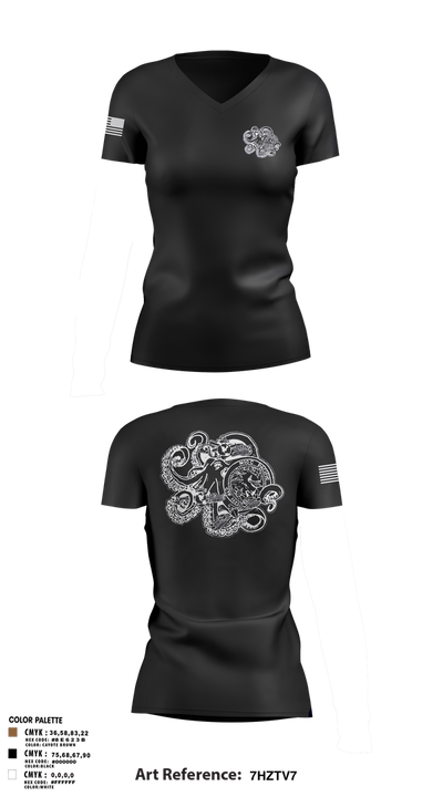 DIRSUP SURFACE 42822234 Women's Short Sleeve V-neck Shirt - 6