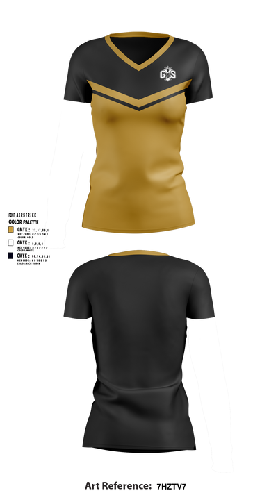 GYS 27849483 Women's Short Sleeve V-neck Shirt - 5