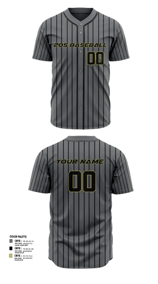 Full Button Baseball Jersey, The 205 Baseball, Baseball, Teamtime, Team time, sublimation, custom sports apparel, team uniforms, spirit wear, spiritwear, sports uniforms, custom shirts, team store, custom team store, fundraiser sports, apparel fundraiser