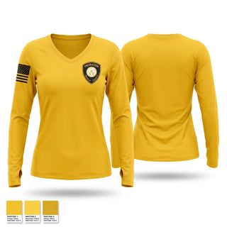 Womens Long Sleeve Vneck Shirt, DeKalb County Juvenile CourtDeKalb County Juvenile Court, Police, Teamtime, Team time, sublimation, custom sports apparel, team uniforms, spirit wear, spiritwear, sports uniforms, custom shirts, team store, custom team store, fundraiser sports, apparel fundraiser