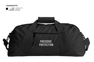 Duffle Bag, Preserve Protection, , Teamtime, Team time, sublimation, custom sports apparel, team uniforms, spirit wear, spiritwear, sports uniforms, custom shirts, team store, custom team store, fundraiser sports, apparel fundraiser