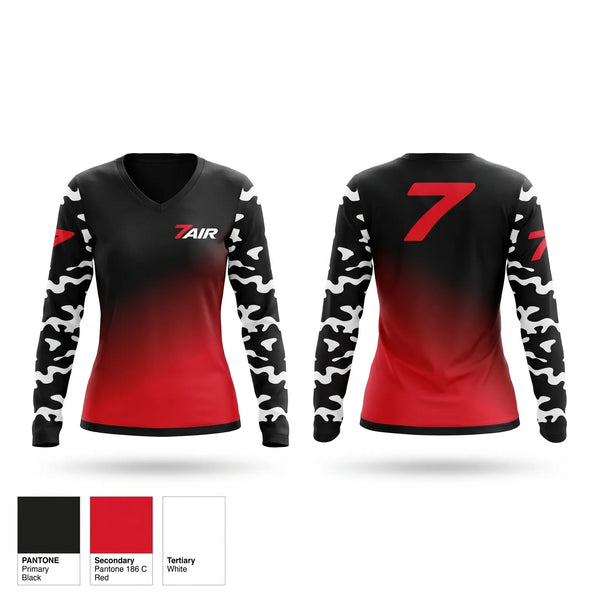 Womens Long Sleeve Vneck Shirt, 7Air, , Teamtime, Team time, sublimation, custom sports apparel, team uniforms, spirit wear, spiritwear, sports uniforms, custom shirts, team store, custom team store, fundraiser sports, apparel fundraiser