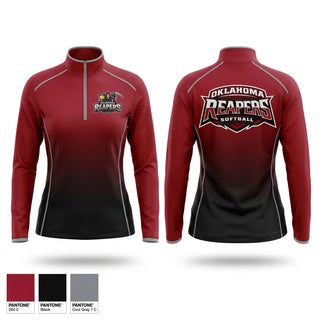 Quarter Zip Jacket, Oklahoma Reapers, Softball, Teamtime, Team time, sublimation, custom sports apparel, team uniforms, spirit wear, spiritwear, sports uniforms, custom shirts, team store, custom team store, fundraiser sports, apparel fundraiser