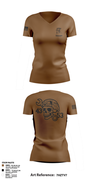 Womens Short Sleeve Vneck Shirt, 4-3 AHB, , Teamtime, Team time, sublimation, custom sports apparel, team uniforms, spirit wear, spiritwear, sports uniforms, custom shirts, team store, custom team store, fundraiser sports, apparel fundraiser