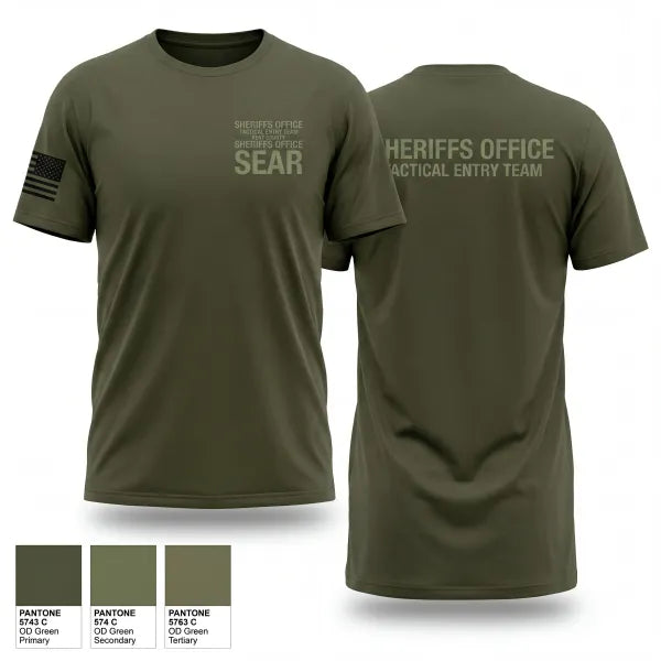 Old School Cotton Feel Shirt, Kent County Sheriffs Office SEAR, Police, Teamtime, Team time, sublimation, custom sports apparel, team uniforms, spirit wear, spiritwear, sports uniforms, custom shirts, team store, custom team store, fundraiser sports, apparel fundraiser