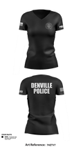 Denville Detective Bureau 66822741 Women's Short Sleeve V-neck Shirt - 1