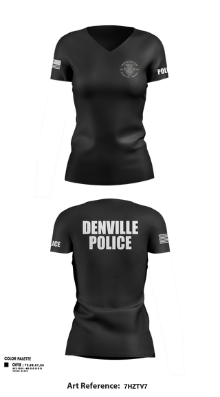Womens Short Sleeve Vneck Shirt, Denville Detective Bureau, Police, Teamtime, Team time, sublimation, custom sports apparel, team uniforms, spirit wear, spiritwear, sports uniforms, custom shirts, team store, custom team store, fundraiser sports, apparel fundraiser