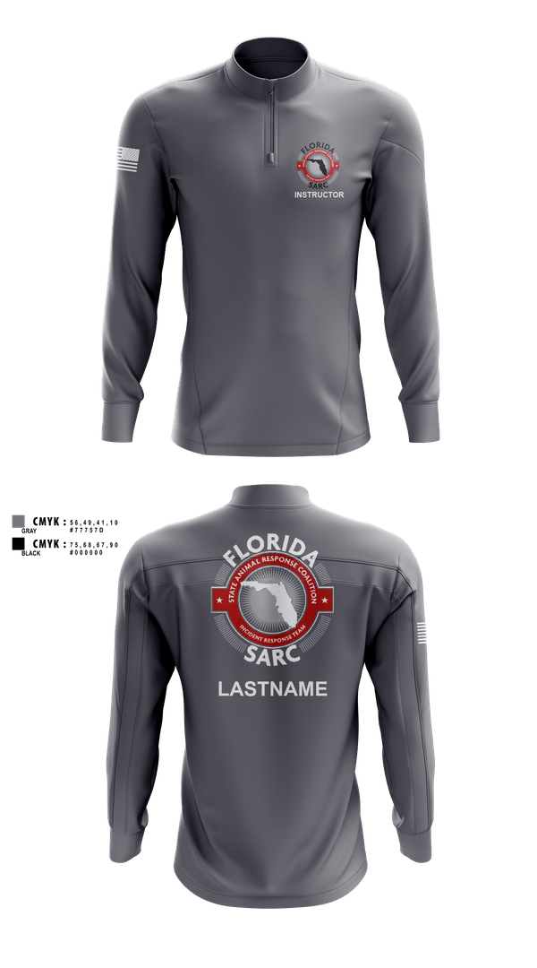 Quarter Zip Jacket, Florida State Animal Response Coalition, , Teamtime, Team time, sublimation, custom sports apparel, team uniforms, spirit wear, spiritwear, sports uniforms, custom shirts, team store, custom team store, fundraiser sports, apparel fundraiser