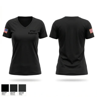 Womens Short Sleeve Vneck Shirt, 273rd Battalion, National Guard, Teamtime, Team time, sublimation, custom sports apparel, team uniforms, spirit wear, spiritwear, sports uniforms, custom shirts, team store, custom team store, fundraiser sports, apparel fundraiser