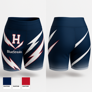 Womens Shorts, BlueStreaks, Track & Field, Teamtime, Team time, sublimation, custom sports apparel, team uniforms, spirit wear, spiritwear, sports uniforms, custom shirts, team store, custom team store, fundraiser sports, apparel fundraiser