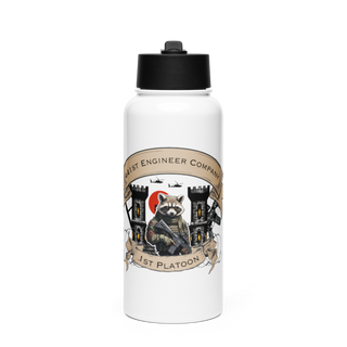 441st Engineer Company 97843489 Stainless Steel Water Bottle with a Straw Lid
