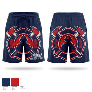 Athletic Shorts With Pockets, Canadian Volunteer Fire Department, Fire Department, Teamtime, Team time, sublimation, custom sports apparel, team uniforms, spirit wear, spiritwear, sports uniforms, custom shirts, team store, custom team store, fundraiser sports, apparel fundraiser