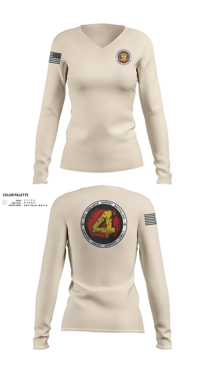 9th Engineer Support Battalion 95542880 Women's Long Sleeve V-neck Shirt - 21