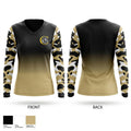 Cement High School Basketball Women's Long Sleeve V-neck Shirt - 1