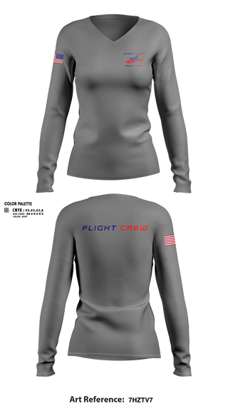 Womens Long Sleeve Vneck Shirt, Air Evac Lifeteam, EMS/EMT, Teamtime, Team time, sublimation, custom sports apparel, team uniforms, spirit wear, spiritwear, sports uniforms, custom shirts, team store, custom team store, fundraiser sports, apparel fundraiser