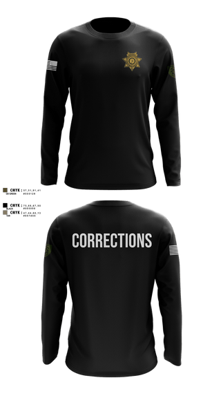 Long Sleeve Performance Shirt, Whitman County Sheriff's Office Corrections, Police, Teamtime, Team time, sublimation, custom sports apparel, team uniforms, spirit wear, spiritwear, sports uniforms, custom shirts, team store, custom team store, fundraiser sports, apparel fundraiser