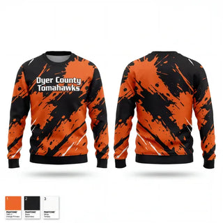 Crew Neck Sweatshirt, Dyer County Tomahawks, Baseball, Teamtime, Team time, sublimation, custom sports apparel, team uniforms, spirit wear, spiritwear, sports uniforms, custom shirts, team store, custom team store, fundraiser sports, apparel fundraiser