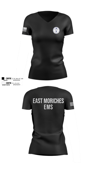 Womens Short Sleeve Vneck Shirt, East Moriches Community Ambulance, EMS/EMT, Teamtime, Team time, sublimation, custom sports apparel, team uniforms, spirit wear, spiritwear, sports uniforms, custom shirts, team store, custom team store, fundraiser sports, apparel fundraiser