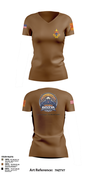 Womens Short Sleeve Vneck Shirt, HHB_30X, Army, Teamtime, Team time, sublimation, custom sports apparel, team uniforms, spirit wear, spiritwear, sports uniforms, custom shirts, team store, custom team store, fundraiser sports, apparel fundraiser