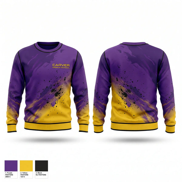 Crew Neck Sweatshirt, CARVER MIDDLE SCHOOL, , Teamtime, Team time, sublimation, custom sports apparel, team uniforms, spirit wear, spiritwear, sports uniforms, custom shirts, team store, custom team store, fundraiser sports, apparel fundraiser