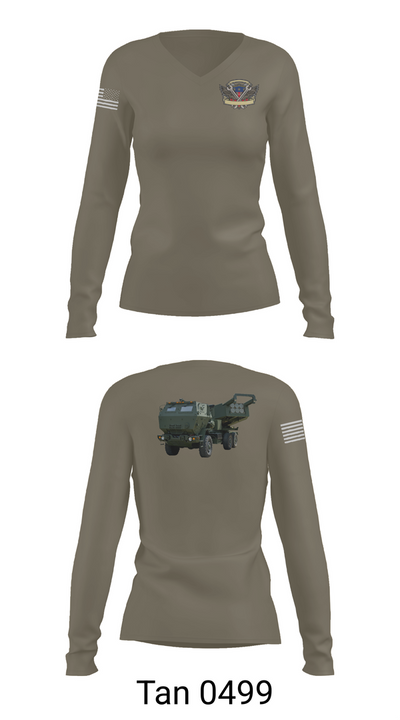 182nd Field Artillery 54920124 Women's Long Sleeve V-neck Shirt - 77