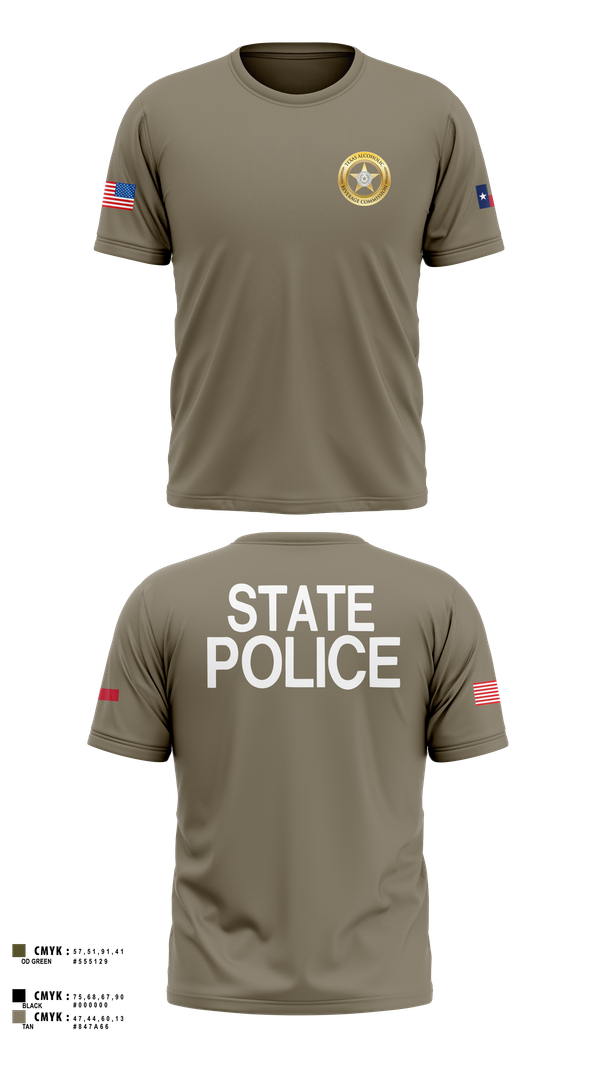 Texas Alcoholic Beverage Commission 30921681 Old School Cotton Feel Shirt - 102