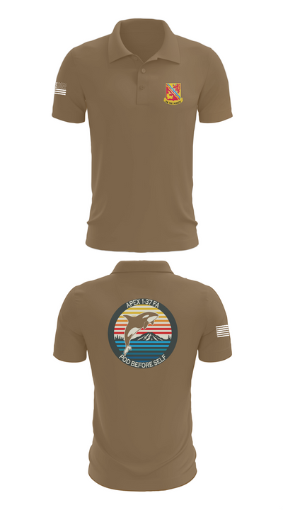 A BTRY, 1-37FAR 4037747 Short Sleeve Performance Polo - 7
